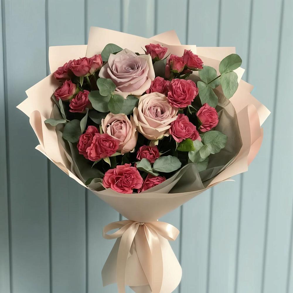 Букет цветов из: Гвоздики и Розы в Дубровке Брянской области