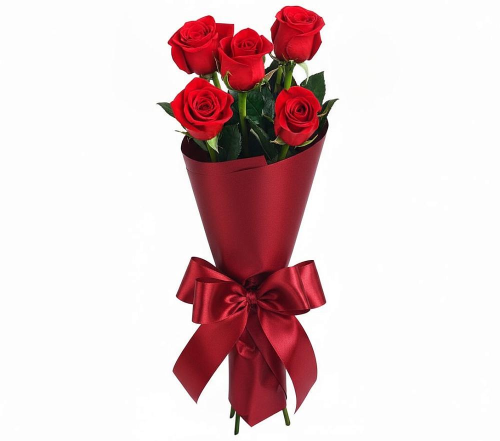 Букет 5 Красных роз Эдлесс Лав в Дубровке Брянской области