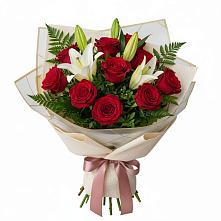 Букет цветов из:  Лилии и Розы в Дубровке Брянской области