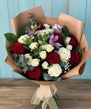 Букет цветов из:  Розы и Альстромерии #REPLACE_PRED# Дубровке Брянской области