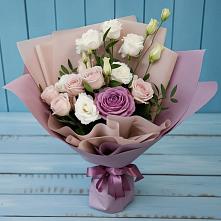 Букет цветов из:  Розы и Лизиантусы в Дубровке Брянской области