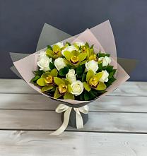 Букет цветов из:  Орхидеи и Розы #REPLACE_PRED# Дубровке Брянской области