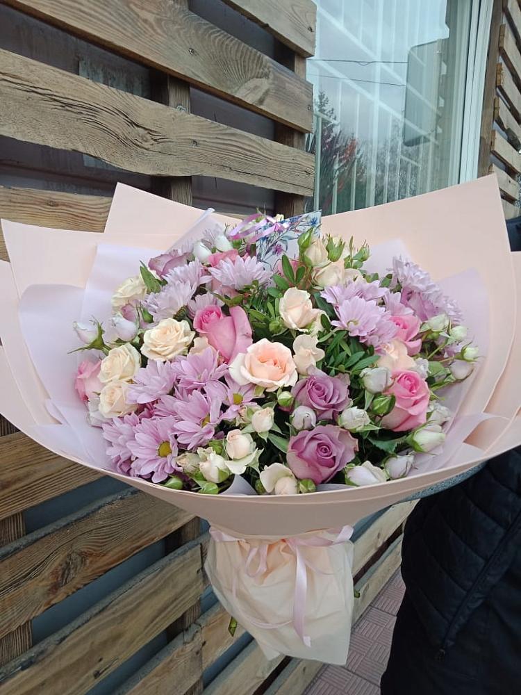 Букет цветов из: Розы и Хризантемы в Дубровке Брянской области