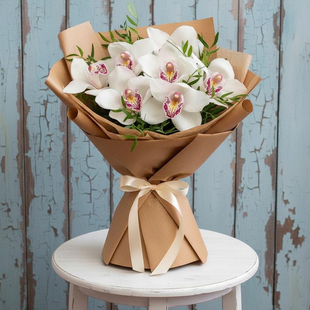 Букет цветов из: Орхидеи и Розы в Дубровке Брянской области
