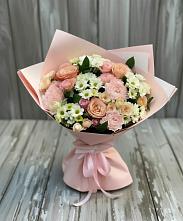 Букет цветов из:  Гвоздики, Розы и Хризантемы в Дубровке Брянской области