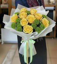 Букет цветов из:  Хризантемы и Розы в Дубровке Брянской области