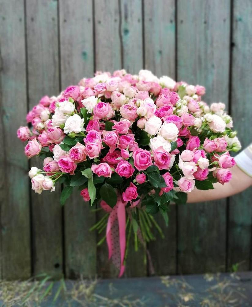 Букет Розовые кустовые розы Натали и Лав Лидия в Дубровке Брянской области