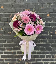 Букет цветов из:  Герберы и Хризантемы в Дубровке Брянской области