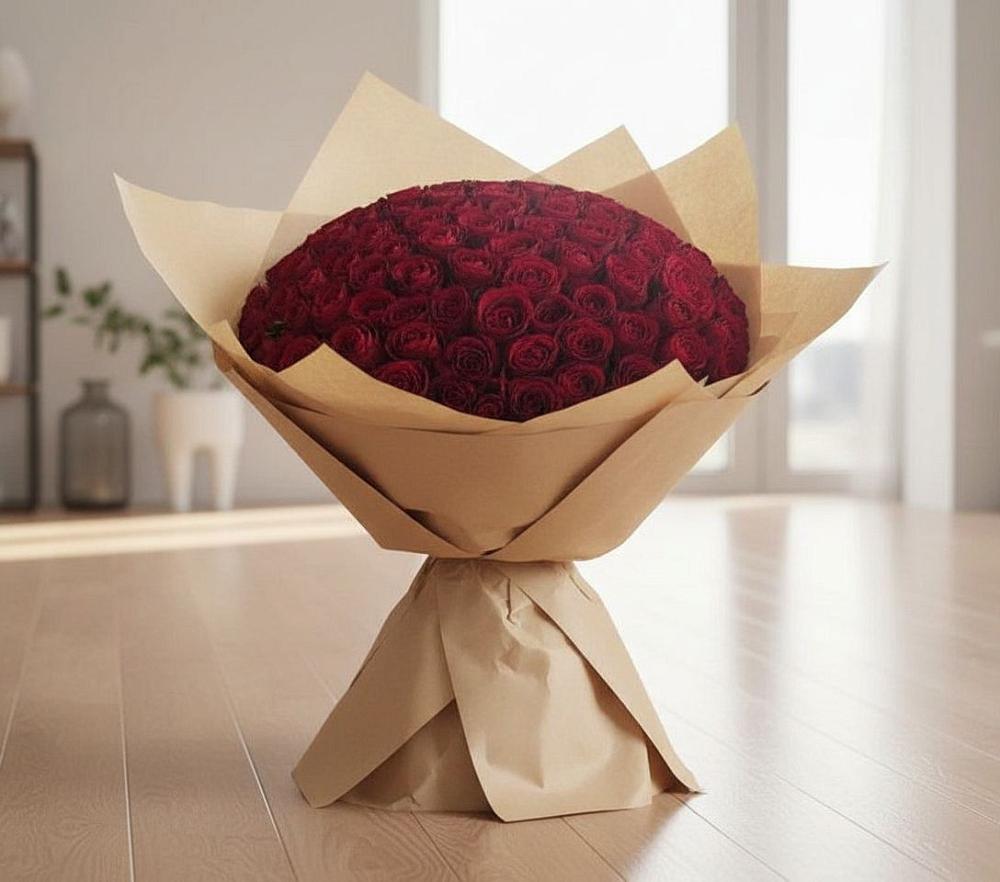 Букет 101 Красная роза в Дубровке Брянской области
