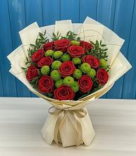 Букет цветов из:  Розы и Хризантемы #REPLACE_PRED# Дубровке Брянской области