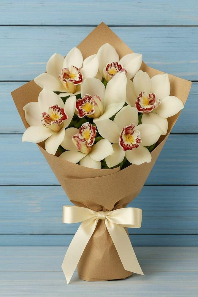 Букет цветов из: Орхидеи и Розы в Дубровке Брянской области