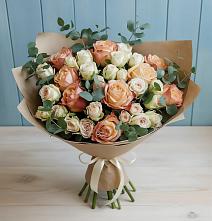 Букет цветов из:  Альстромерии и Розы #REPLACE_PRED# Дубровке Брянской области